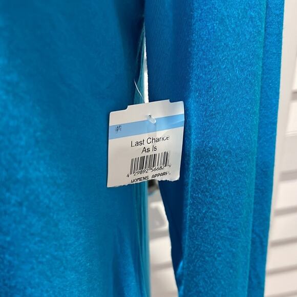 Rain NWT long Sleeve Top with front straps detail in a Royal Blue. - Picture 4 of 8